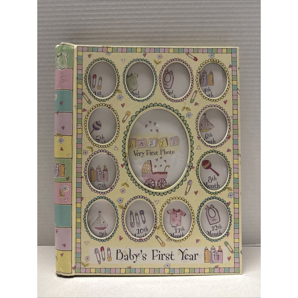 Album Vintage Baby’s First year Photo Keepsake Y2K 2003 Pastel New Seasons Donna